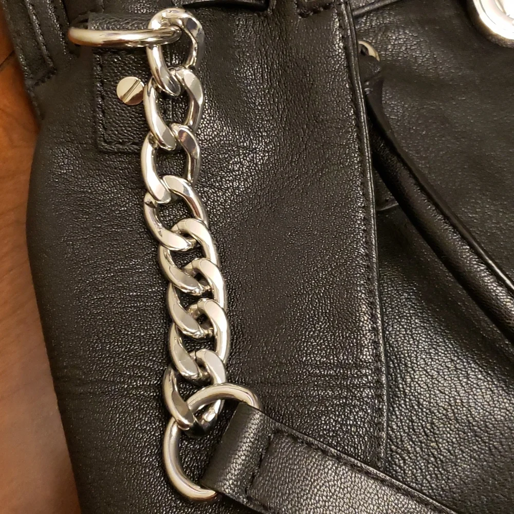Michael Kors Hamilton Tote Bag Black Leather - Picture 7 of 7